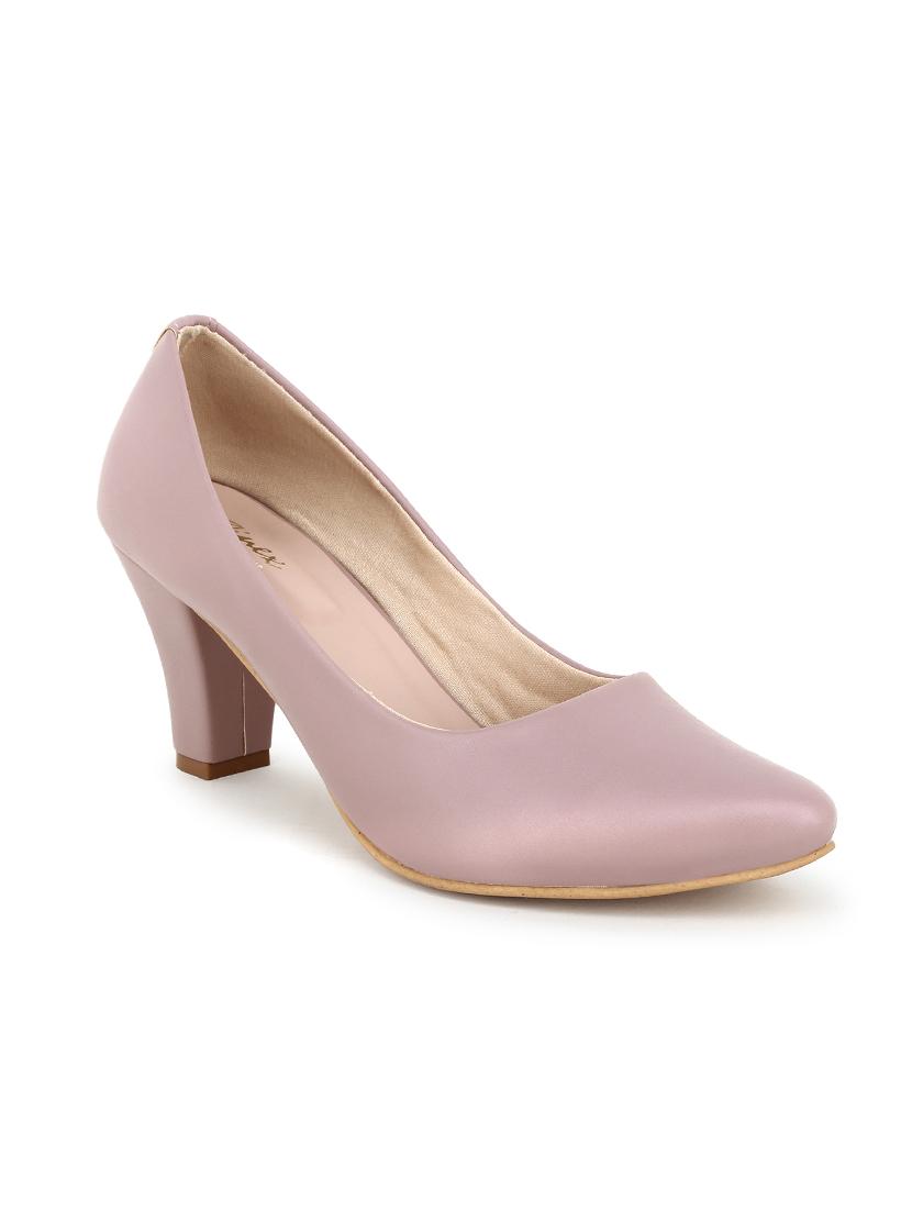 pink pu slip on pumps - 17691379 - Zoom Image - 1