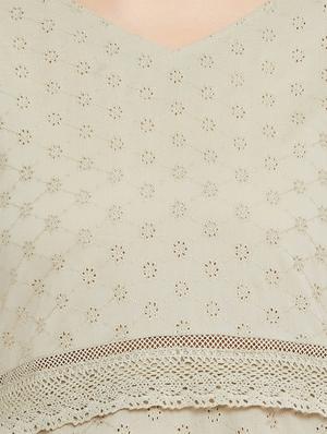 lace detail schiffli a-line dress - 17691394 - Standard Image - 5