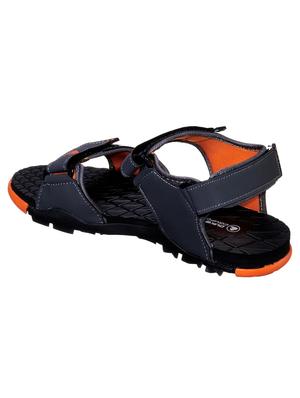 grey pu back strap floaters - 17691480 - Standard Image - 3