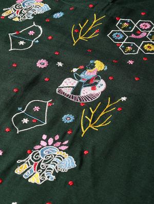 green cotton kurta palazzo set - 17691515 - Standard Image - 5