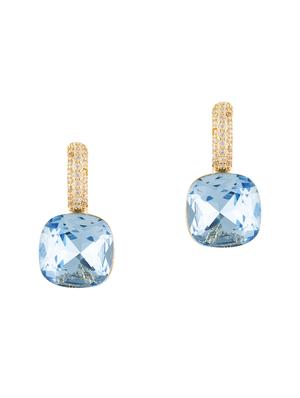 blue metal drop earring - 17691541 - Standard Image - 2