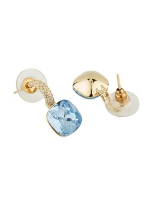 blue metal drop earring - 17691541 - Standard Image - 3