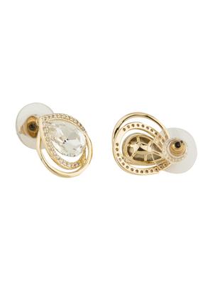 gold metal studs earring - 17691545 - Standard Image - 3