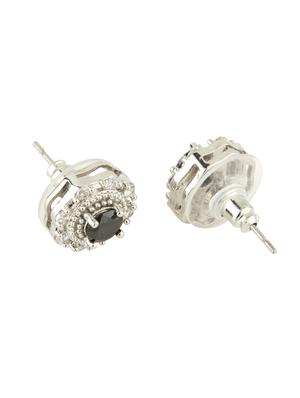 silver metal studs earring - 17691569 - Standard Image - 3