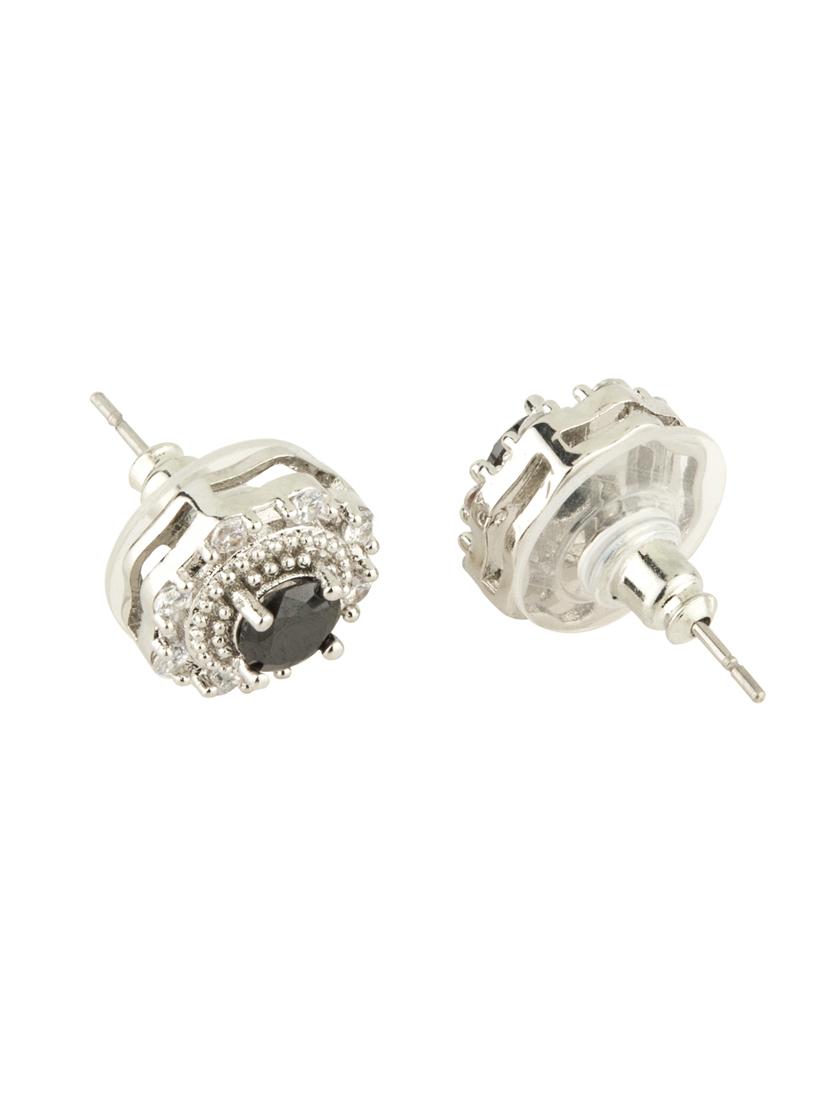 silver metal studs earring - 17691569 - Zoom Image - 3