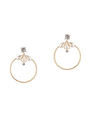 gold metal hoop earring - 17691587 - Standard Image - 2