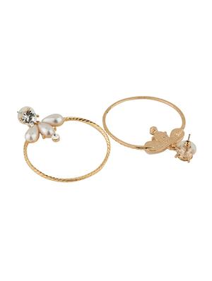 gold metal hoop earring - 17691587 - Standard Image - 3