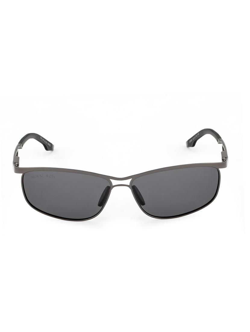 royal son men wrap around polarized uv protection sunglasses black lens - 17691597 - Zoom Image - 1