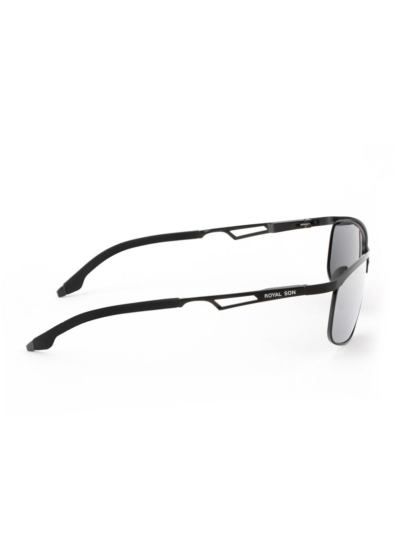 royal son men wrap around polarized uv protection sunglasses silver mirrored lens - 17691599 - Zoom Image - 3