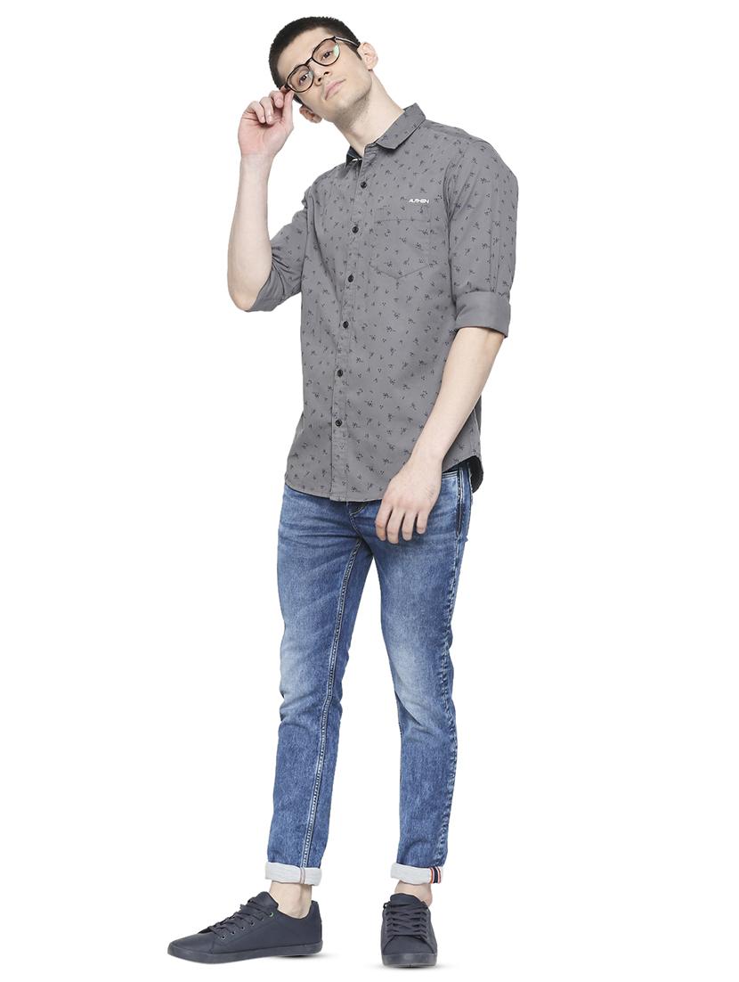 grey floral casual shirt - 17691741 - Zoom Image - 4