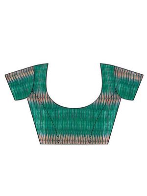 tie & dye printed saree with blouse - 17691764 - Standard Image - 3