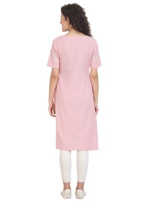 striped straight kurta - 17691792 - Standard Image - 3