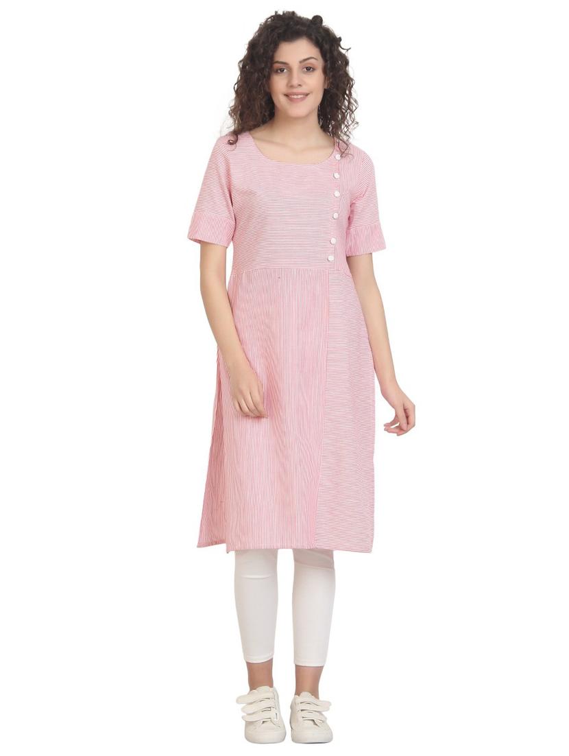 striped straight kurta - 17691792 - Zoom Image - 1