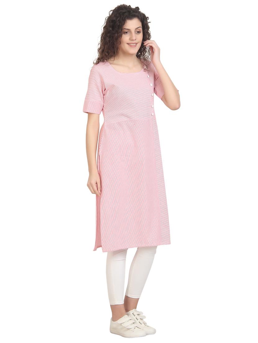 striped straight kurta - 17691792 - Zoom Image - 2