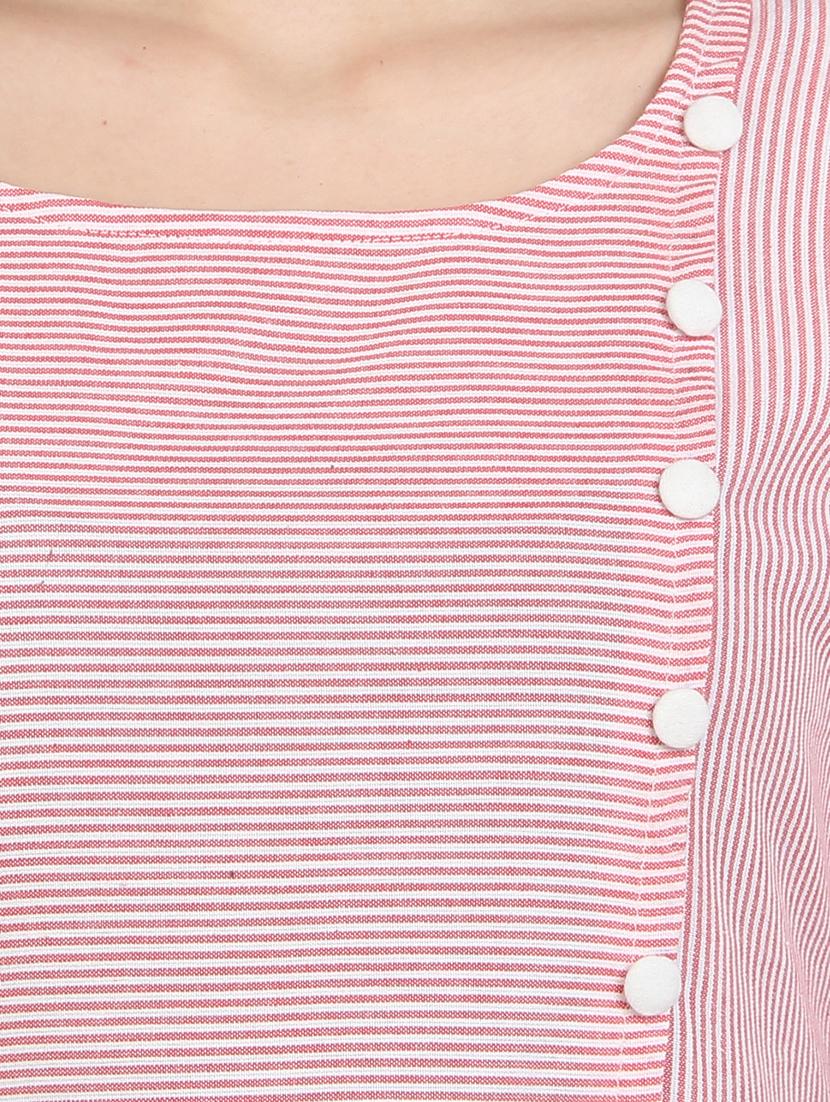 striped straight kurta - 17691792 - Zoom Image - 4