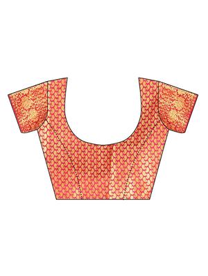 jacquard kanjivaram saree with blouse - 17691815 - Standard Image - 3