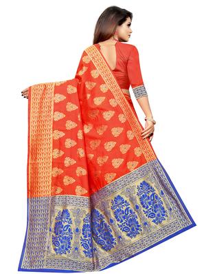 jacquard banarasi saree with blouse - 17691827 - Standard Image - 2