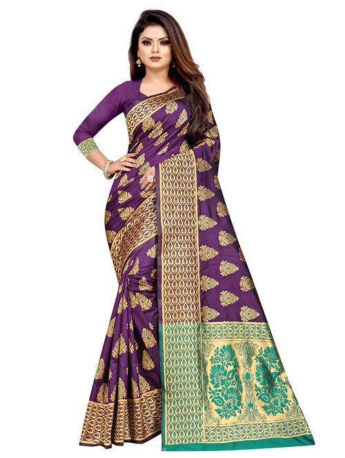 jacquard banarasi saree with blouse - 17691831 - Standard Image - 1
