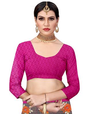 floral printed saree with blouse - 17691834 - Standard Image - 3