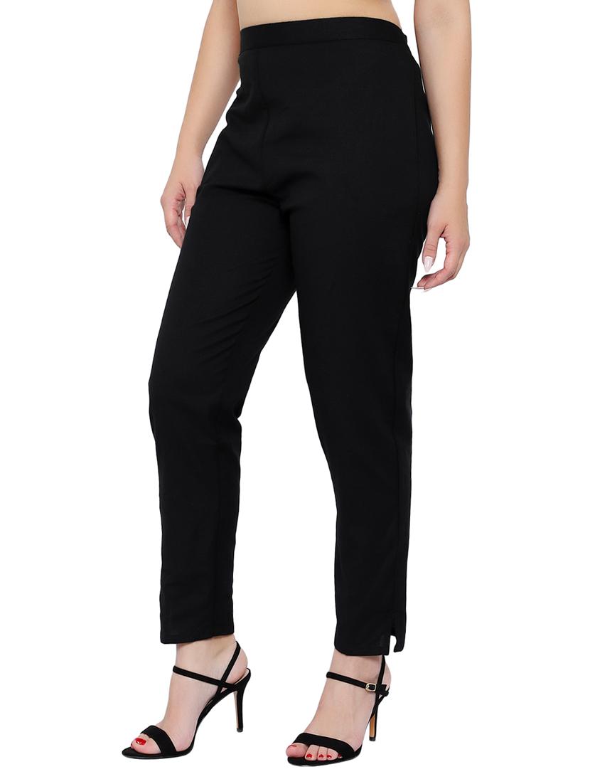 high rise flat front trouser - 17691848 - Zoom Image - 2