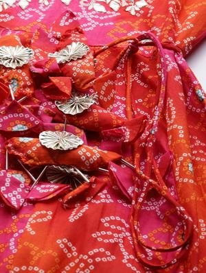 bandhani printed ethnic maxi dress - 17692079 - Standard Image - 4