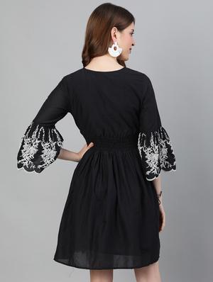 bell sleeves embroidered dress - 17692084 - Standard Image - 3