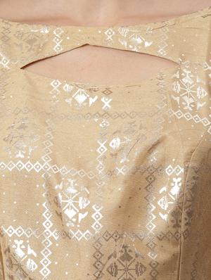 gold art silk printed blouse - 17692150 - Standard Image - 6