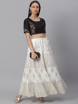 black art silk printed blouse - 17692153 - Standard Image - 4