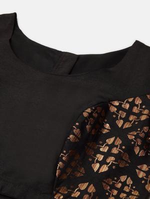 black art silk printed blouse - 17692153 - Standard Image - 5