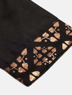 black art silk printed blouse - 17692153 - Standard Image - 6