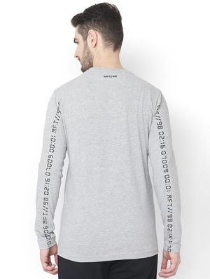 grey typographic over print t-shirt - 17692222 - Standard Image - 3
