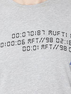 grey typographic over print t-shirt - 17692222 - Standard Image - 4