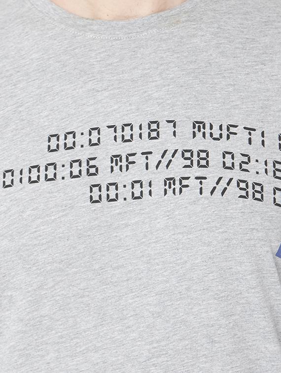 grey typographic over print t-shirt - 17692222 - Zoom Image - 4