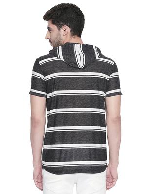 black striped all over print t-shirt - 17692229 - Standard Image - 3