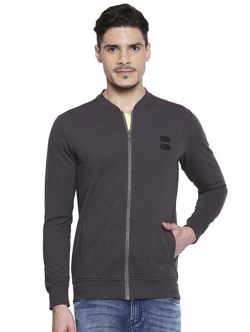 grey solid t-shirt - 17692238 - Zoom Image - 1