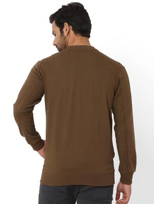 olive solid t-shirt - 17692239 - Standard Image - 3