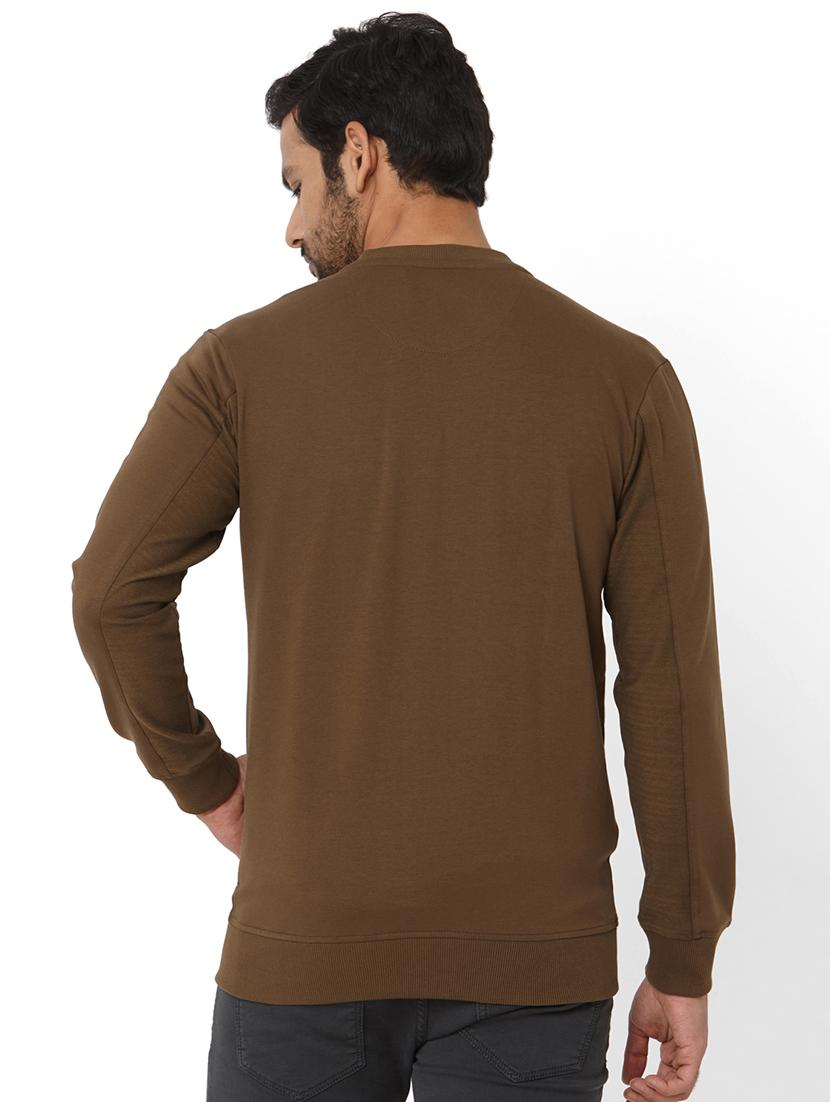 olive solid t-shirt - 17692239 - Zoom Image - 3