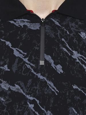 black printed polo t-shirt - 17692245 - Standard Image - 4