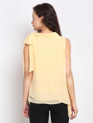 tie up neck layered top - 17692319 - Standard Image - 3
