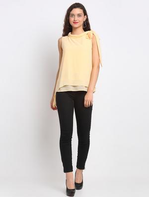 tie up neck layered top - 17692319 - Standard Image - 5