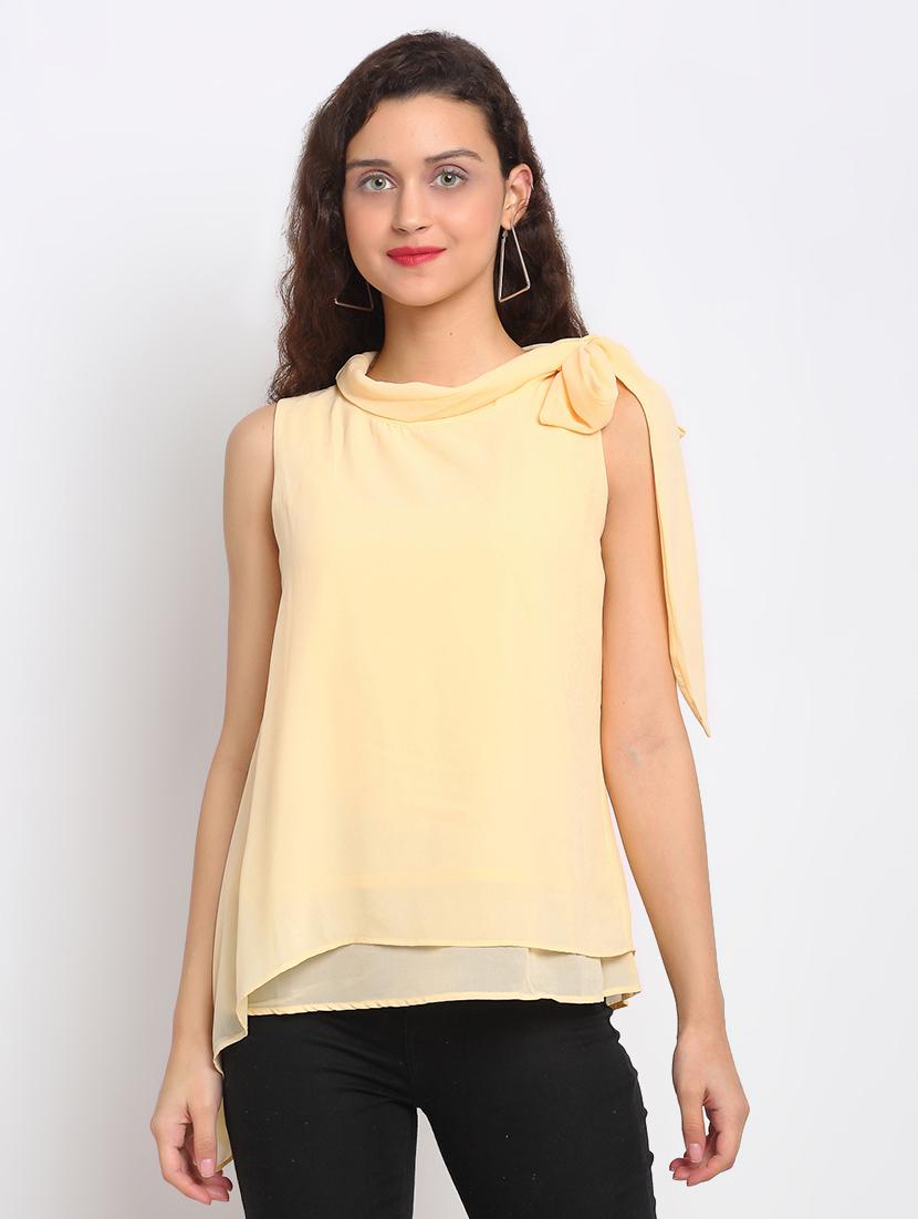 tie up neck layered top - 17692319 - Zoom Image - 1