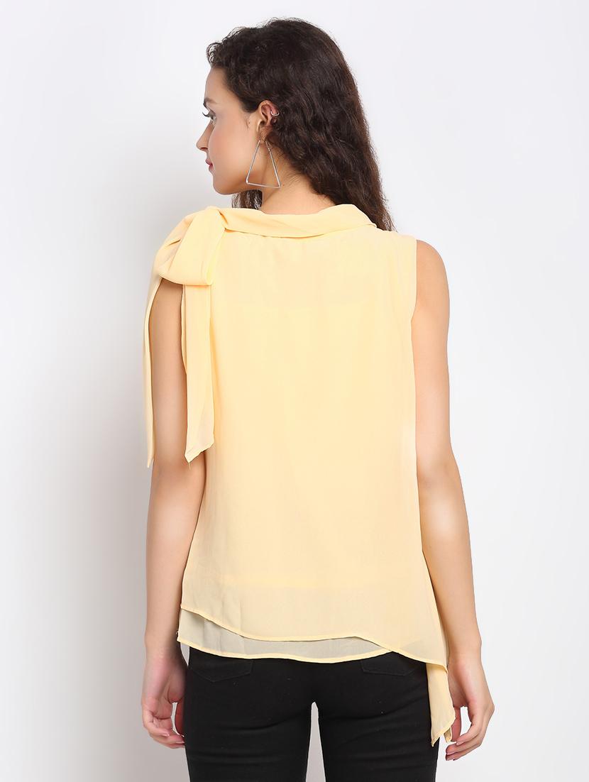 tie up neck layered top - 17692319 - Zoom Image - 3