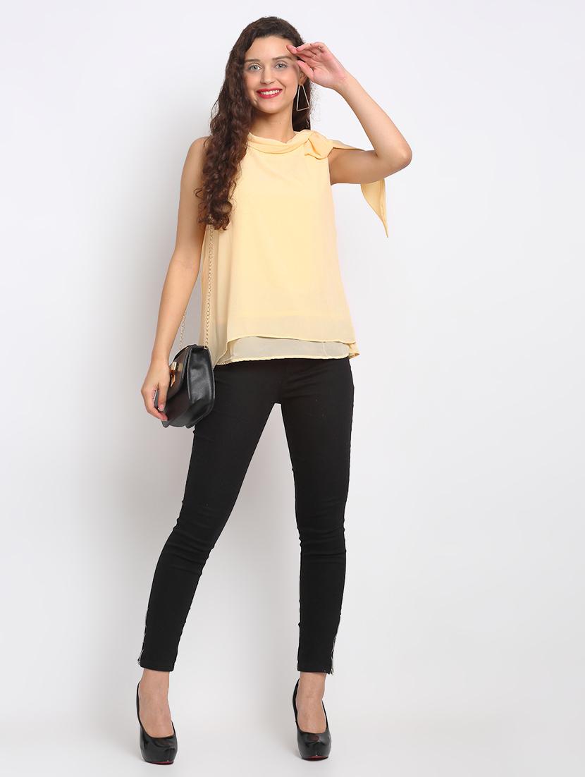 tie up neck layered top - 17692319 - Zoom Image - 4