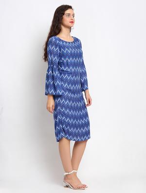 bell sleeved chevron sheath dress - 17692499 - Standard Image - 2