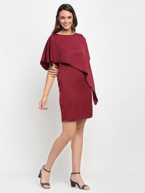 boat neck layered sheath dress - 17692776 - Standard Image - 2