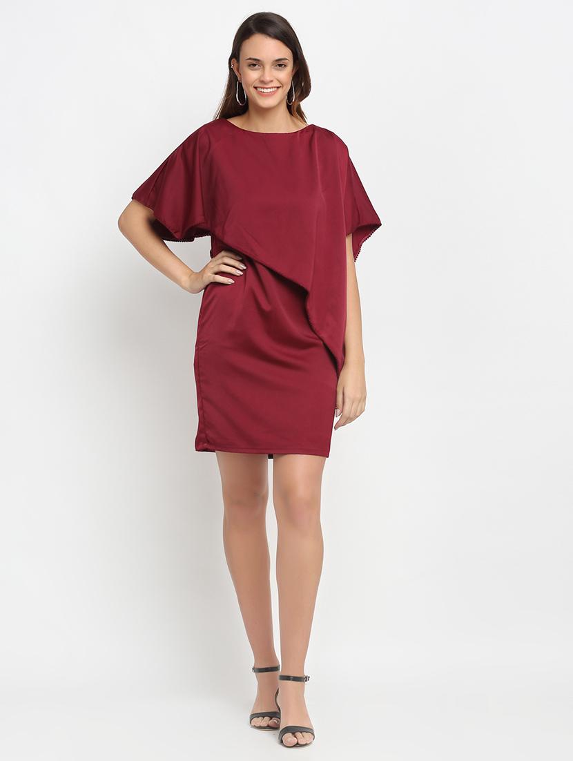 boat neck layered sheath dress - 17692776 - Zoom Image - 1