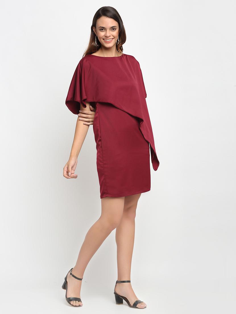 boat neck layered sheath dress - 17692776 - Zoom Image - 2
