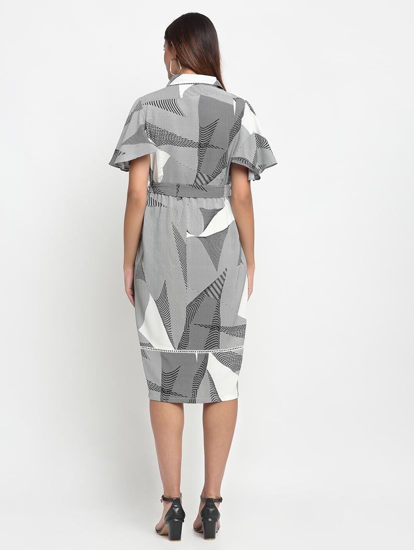 tie front printed shirt dress - 17692781 - Zoom Image - 3