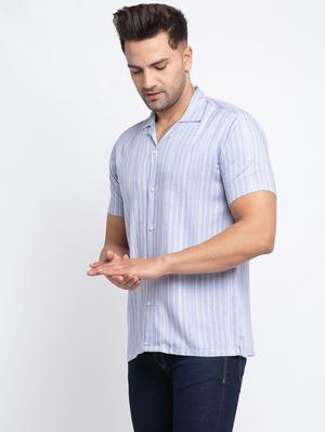 blue striped casual shirt - 17692864 - Standard Image - 2