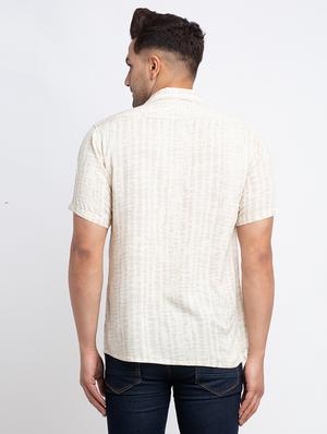 white printed casual shirt - 17692866 - Standard Image - 3